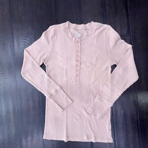 Aerie long sleeve waffle Henley t shirt